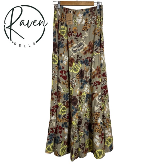 NATURAL LIFE Pants - Natural Life Patti Palazzo Pants Size M Color: Tan Cream Floral